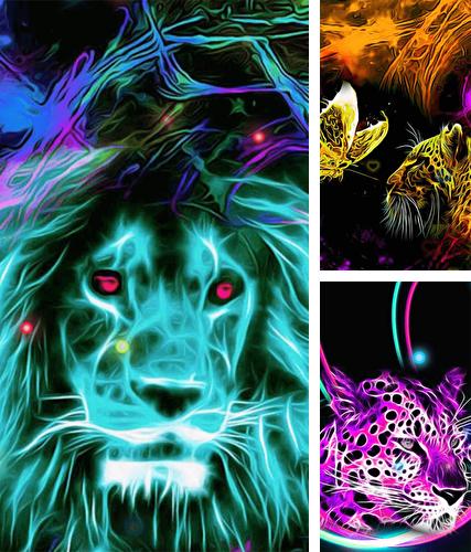 Kostenloses Android-Live Wallpaper Neontiere. Vollversion der Android-apk-App Neon animals für Tablets und Telefone.