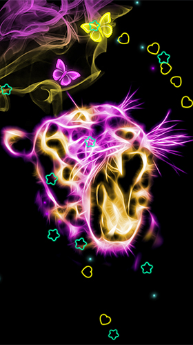 Скріншот Neon animals by Thalia Photo Art Studio. Скачати живі шпалери на Андроїд планшети і телефони.