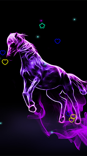 Neon animals by Thalia Photo Art Studio - скриншоты живых обоев для Android.