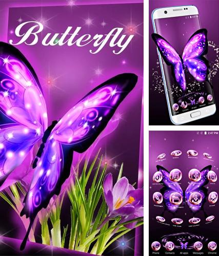 Neon butterfly 3D - бесплатно скачать живые обои на Андроид телефон или планшет.