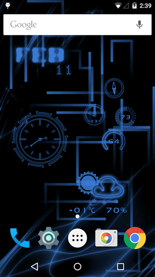 Neon Clock - бесплатно скачать живые обои на Андроид телефон или планшет.