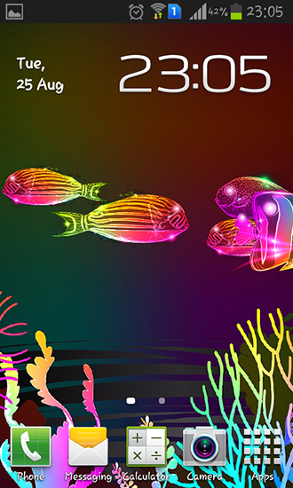 Neon fish - безкоштовно скачати живі шпалери на Андроїд телефон або планшет.