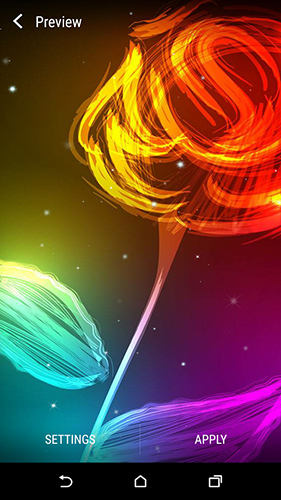 Neon flower by Dynamic Live Wallpapers für Android spielen. Live Wallpaper Neonblume kostenloser Download.