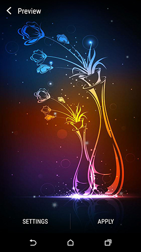 Скриншот Neon flower by Dynamic Live Wallpapers. Скачать живые обои на Андроид планшеты и телефоны.