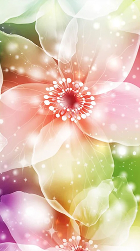 Neon flowers by Art LWP - бесплатно скачать живые обои на Андроид телефон или планшет.