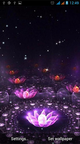 Neon flowers by Live Wallpapers Gallery - скріншот живих шпалер для Android.