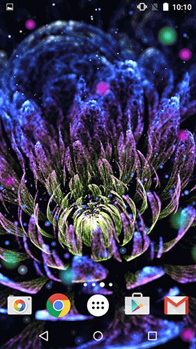 Capturas de pantalla de Neon flowers by Phoenix Live Wallpapers para tabletas y teléfonos Android.