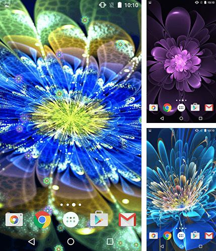 Neon flowers by Phoenix Live Wallpapers - бесплатно скачать живые обои на Андроид телефон или планшет.