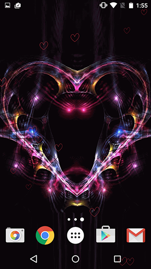 Neon hearts - скачать бесплатно живые обои для Андроид на рабочий стол.