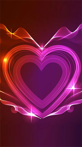 Neon hearts by Creative Factory Wallpapers - безкоштовно скачати живі шпалери на Андроїд телефон або планшет.