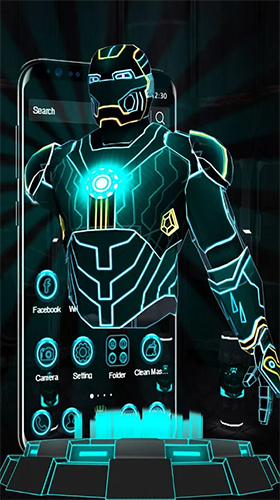 Neon hero 3D - безкоштовно скачати живі шпалери на Андроїд телефон або планшет.