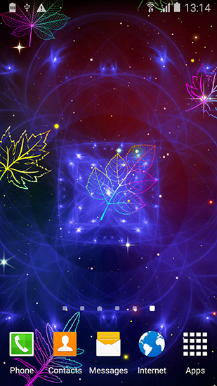 Screenshots of the Neon leaf fall for Android tablet, phone.