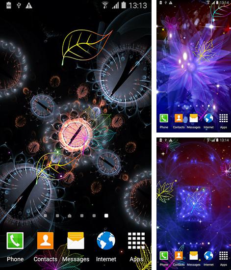 Kostenloses Android-Live Wallpaper Neon Laubfall. Vollversion der Android-apk-App Neon leaf fall für Tablets und Telefone.