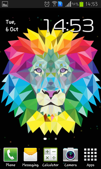 Neon lion - бесплатно скачать живые обои на Андроид телефон или планшет.