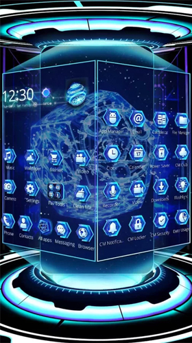 Neon pentagon 3D - бесплатно скачать живые обои на Андроид телефон или планшет.