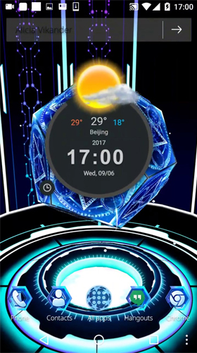 Screenshots of the Neon pentagon 3D for Android tablet, phone.