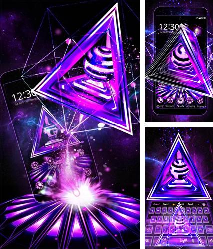 Neon triangle 3D - бесплатно скачать живые обои на Андроид телефон или планшет.
