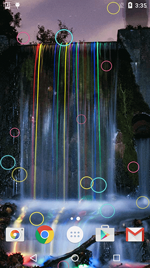 Neon waterfalls für Android spielen. Live Wallpaper Neon Wasserfälle kostenloser Download.