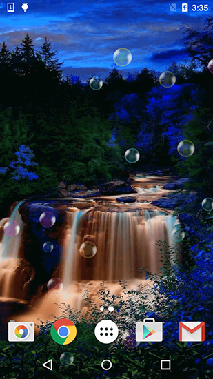 Screenshots von Neon waterfalls für Android-Tablet, Smartphone.