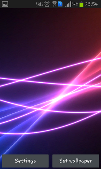 Neon waves - скріншот живих шпалер для Android.