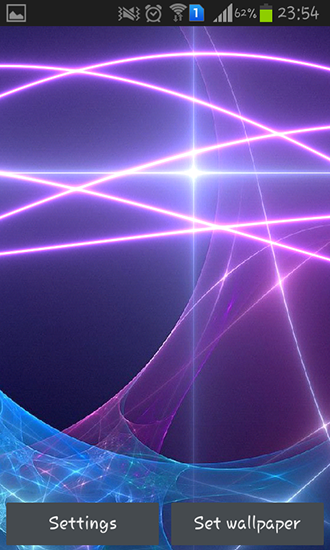 Як виглядають живі шпалери Neon waves.