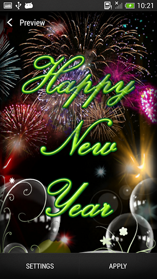 Screenshots of the New Year for Android tablet, phone.