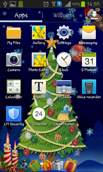 Screenshots do Ano Novo 2016 para tablet e celular Android.