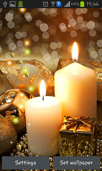 New Year candles - скачати безкоштовно живі шпалери для Андроїд на робочий стіл.