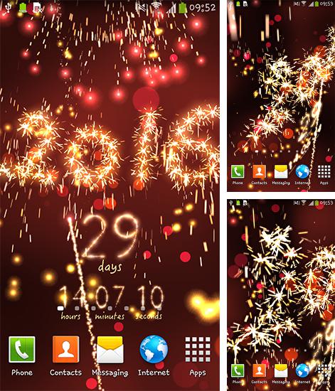 Además de fondo de pantalla animados Flores 3D para teléfonos y tabletas Android, también puedes descargarte gratis New Year: Countdown.