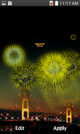 Screenshots von New Year fireworks 2016 für Android-Tablet, Smartphone.