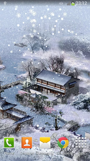 New Year: Snow für Android spielen. Live Wallpaper Neujahr: Schnee kostenloser Download.
