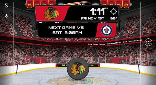 Screenshots of the NHL 2014 for Android tablet, phone.