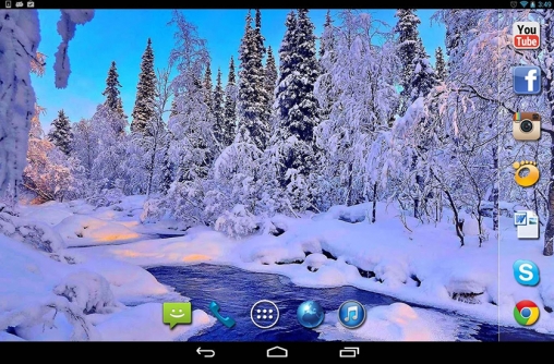 Écrans de Nice winter pour tablette et téléphone Android.