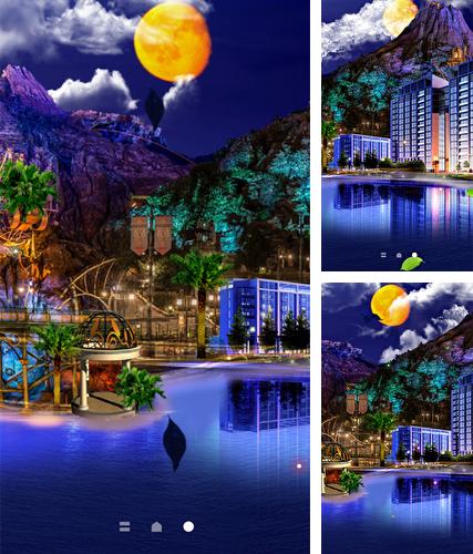 Alem do papel de parede animado DiaNoite para telefones e tablets Android, voce tambem pode baixar Cidade noturna, Night city by Amax LWPS gratuitamente.