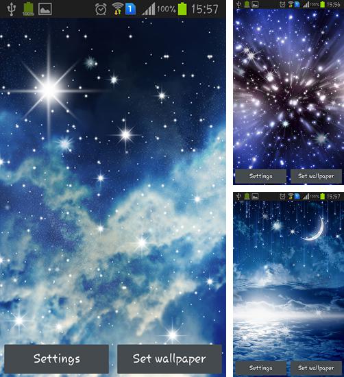 Kostenloses Android-Live Wallpaper Nachthimmel. Vollversion der Android-apk-App Night sky für Tablets und Telefone.
