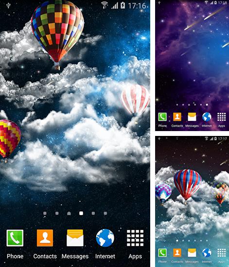 Además de fondo de pantalla animados Hielo y llama para teléfonos y tabletas Android, también puedes descargarte gratis Night sky by Amax lwps.