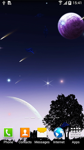 Screenshots do Céu noturno para tablet e celular Android.