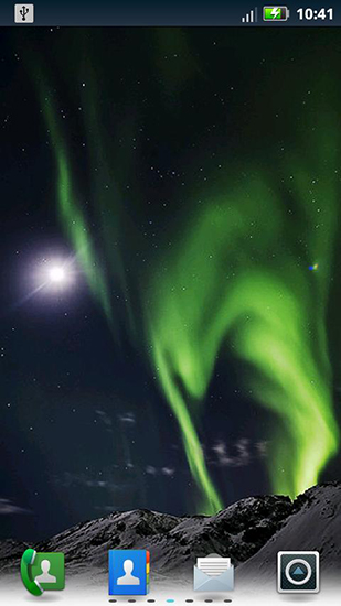 Screenshots of the Northern lights for Android tablet, phone.