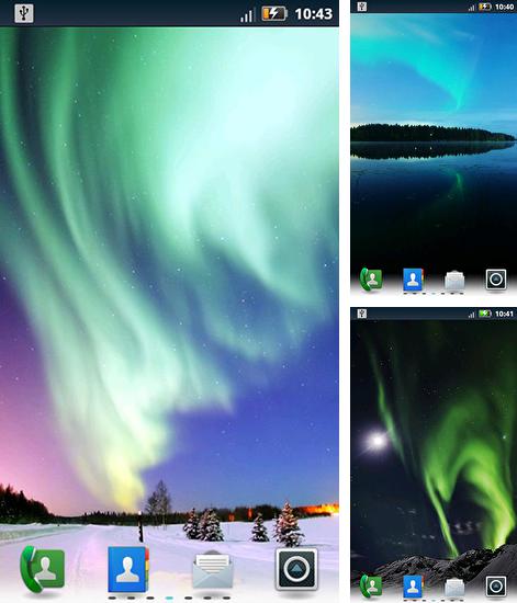 Дополнительно к живым обоям на Андроид телефоны и планшеты Гепард, вы можете также бесплатно скачать заставку Northern lights.