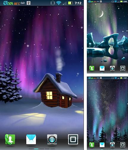 Дополнительно к живым обоям на Андроид телефоны и планшеты Леса покрытые мхом, вы можете также бесплатно скачать заставку Northern lights by Lucent Visions.