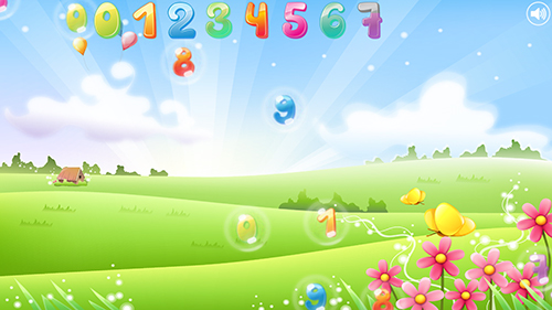 Screenshots do Bolhas com números para crianças para tablet e celular Android.