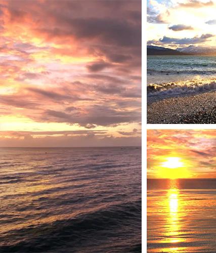 Ocean and sunset by Cosmic Mobile Wallpapers - бесплатно скачать живые обои на Андроид телефон или планшет.