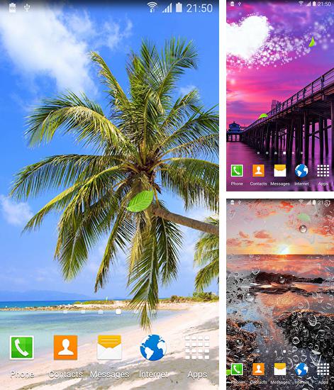 Además de fondo de pantalla animados Sunset Hill para teléfonos y tabletas Android, también puedes descargarte gratis Ocean by Amax lwps.