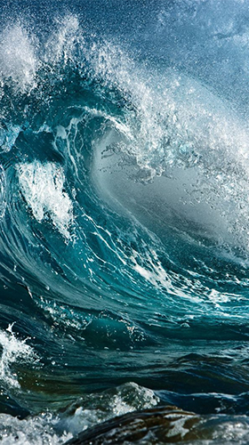 Écrans de Ocean waves by Fusion Wallpaper pour tablette et téléphone Android.