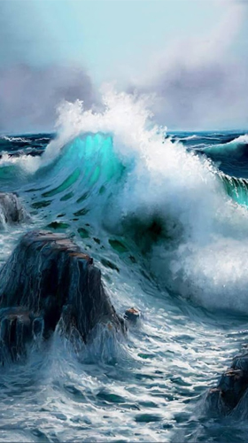 Ocean waves by Keyboard and HD Live Wallpapers - бесплатно скачать живые обои на Андроид телефон или планшет.