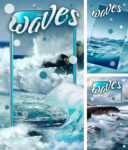 Kostenloses Android-Live Wallpaper Ozeanwellen. Vollversion der Android-apk-App Ocean waves by Keyboard and HD Live Wallpapers für Tablets und Telefone.