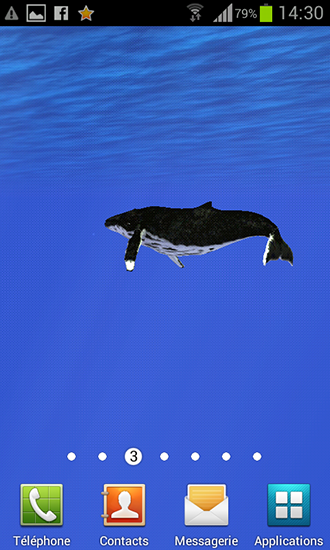 Скриншот Ocean: Whale. Скачать живые обои на Андроид планшеты и телефоны.