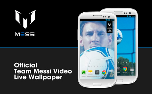 Screenshots of the Official Messi for Android tablet, phone.
