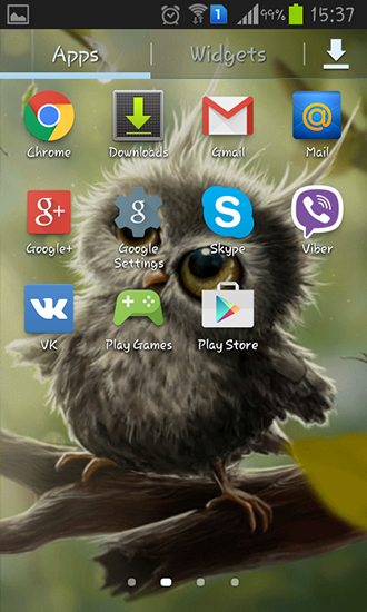 Fondos de pantalla animados a Owl chick para Android. Descarga gratuita fondos de pantalla animados Polluelos de búhos .