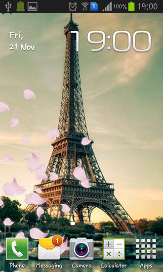 Kostenloses Android-Live Wallpaper Paris: Eiffelturm. Vollversion der Android-apk-App Pairs: Eiffel tower für Tablets und Telefone.